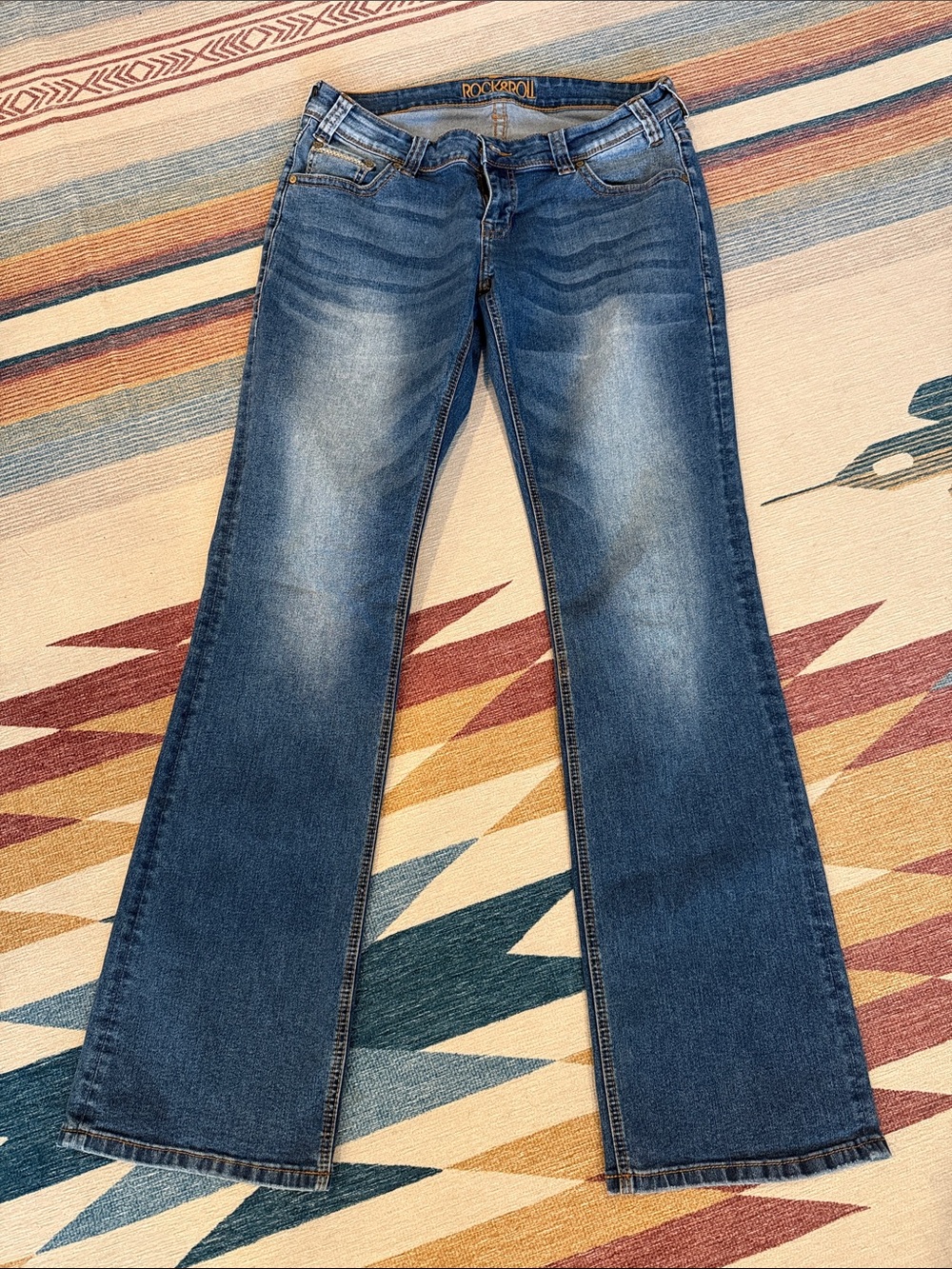 Rock & Roll Cowgirl Blue Flared Jeans